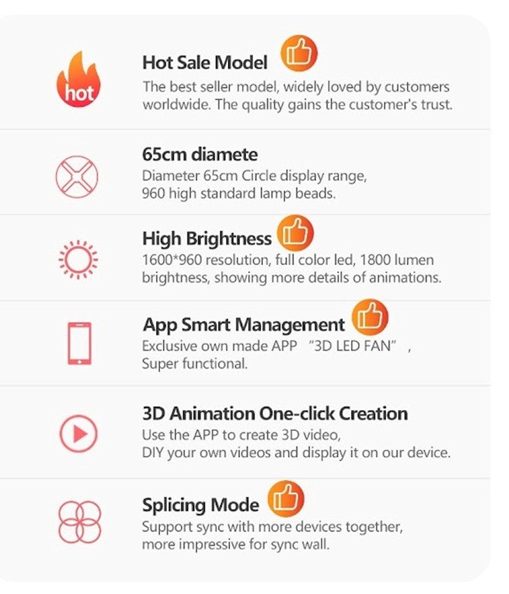 3D LED FAN Z3H (HD 65CM)