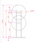 100CM(1x2) Metal frame