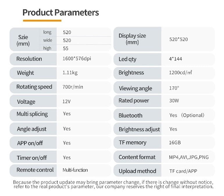 3D LED FAN Z7H ( HD 52CM)