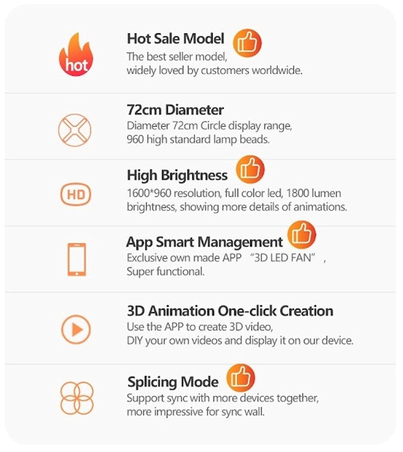 3D LED FAN Z8 (HD 72CM)