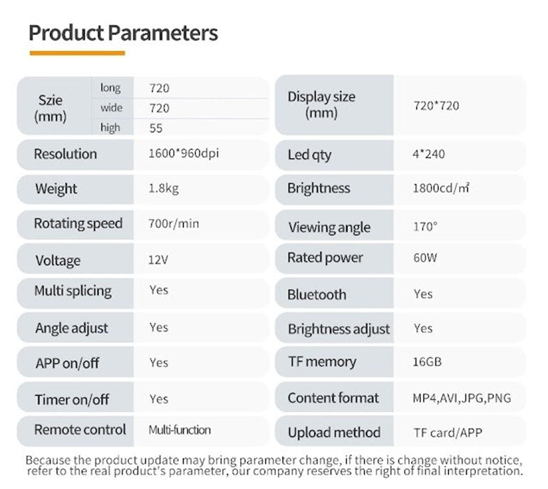 3D LED FAN Z8 (HD 72CM)