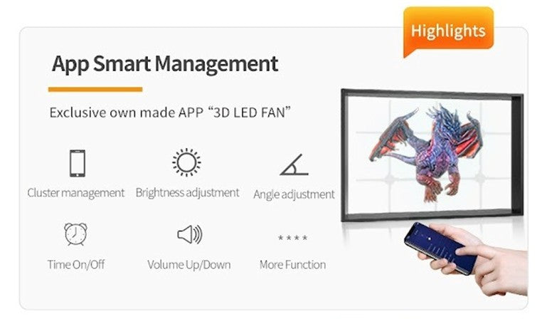 3D LED VENTOLA Z5S (HD 100CM)