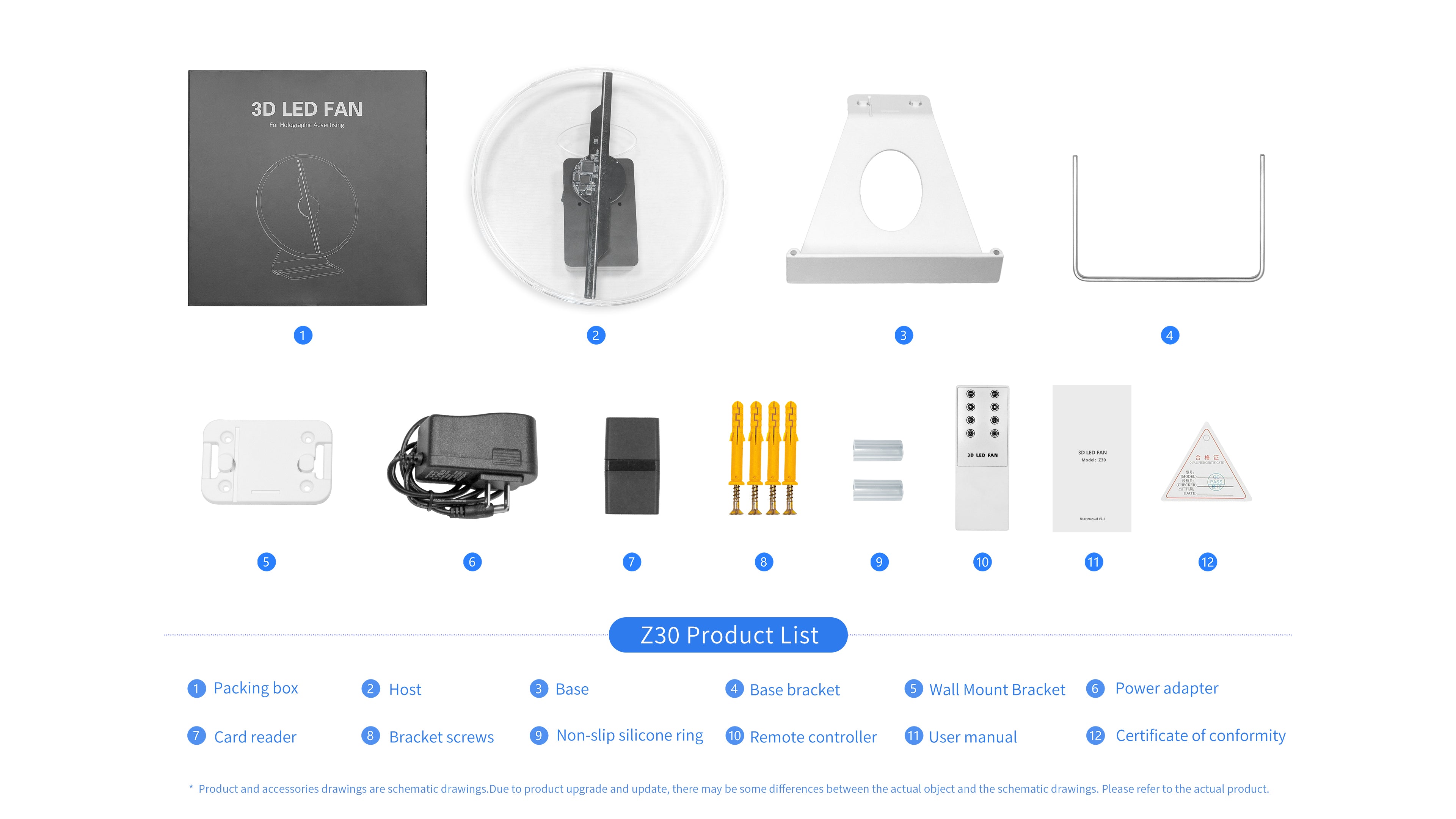 3D LED FAN Z30 (30CM)