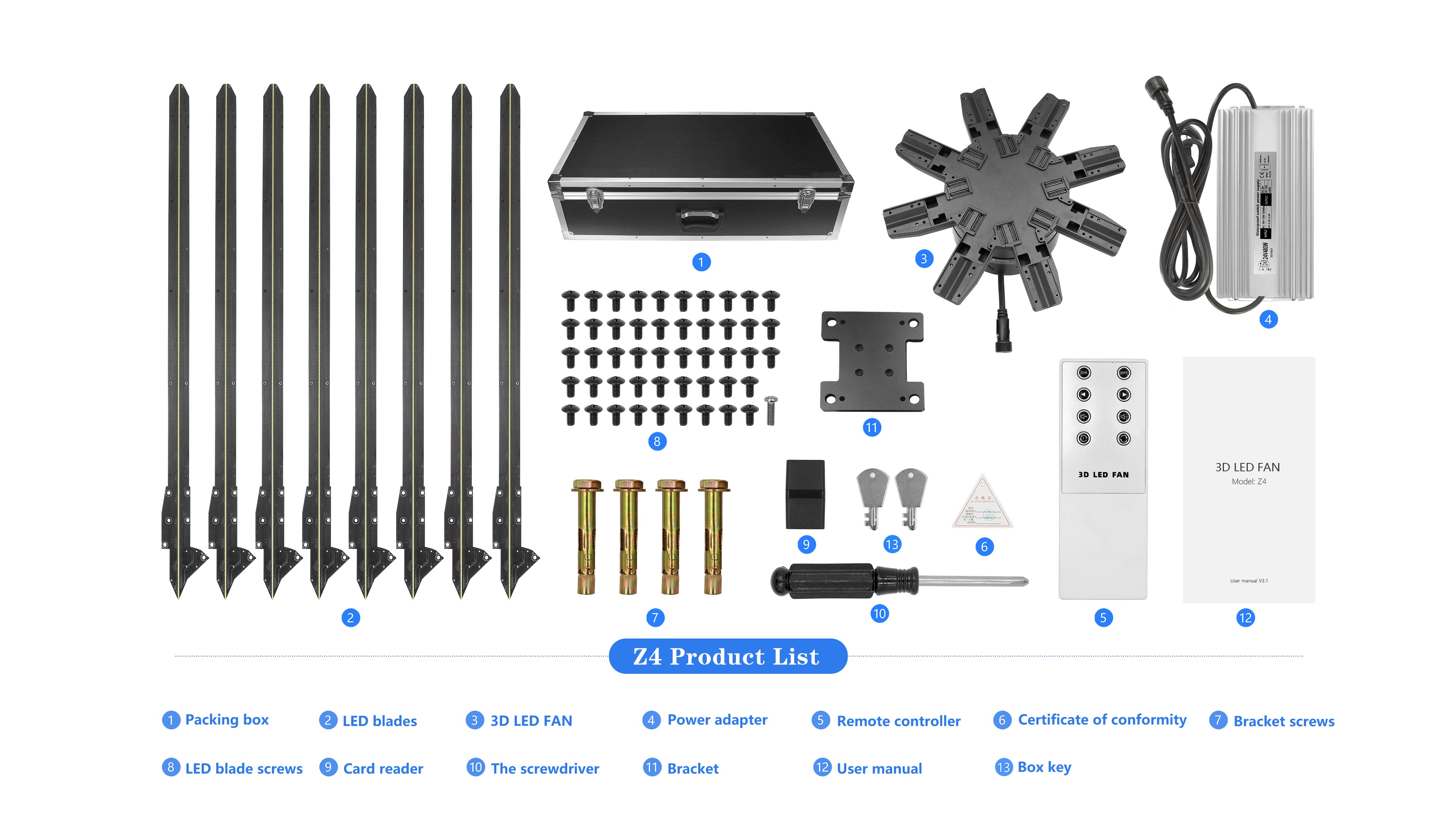3D LED FAN Z4 (HD 150CM)